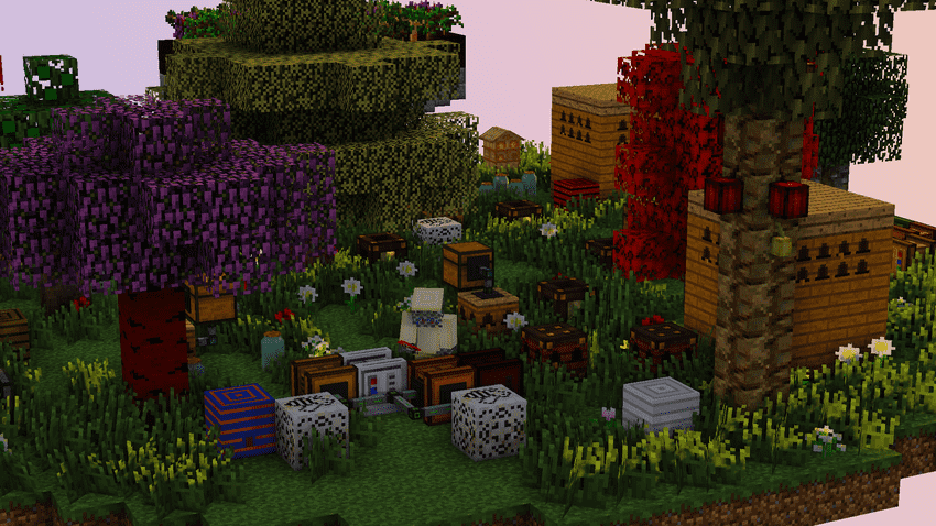 Сервер с модами OneBlock-Mobile №1