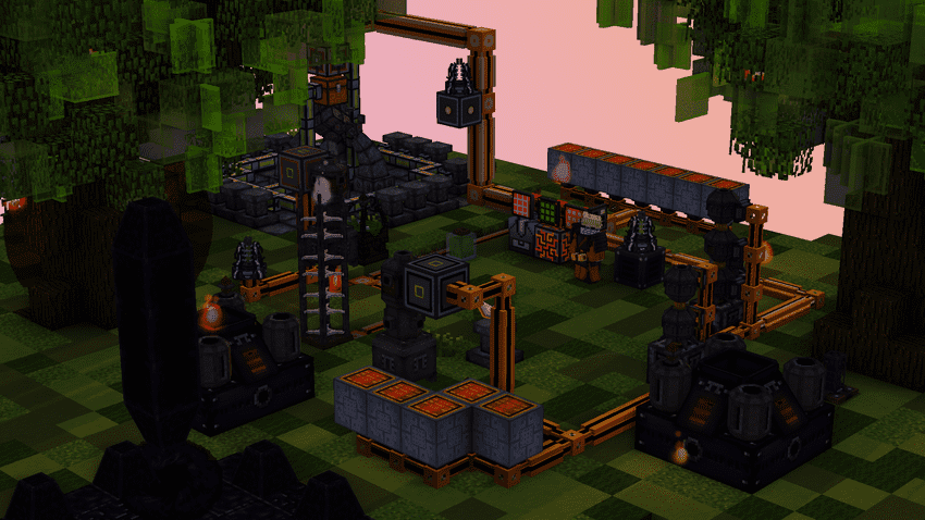 Сервер с модами OneBlock-Mobile №3