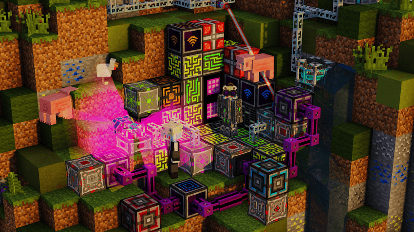 Сервер с модами OneBlock-Mobile №4