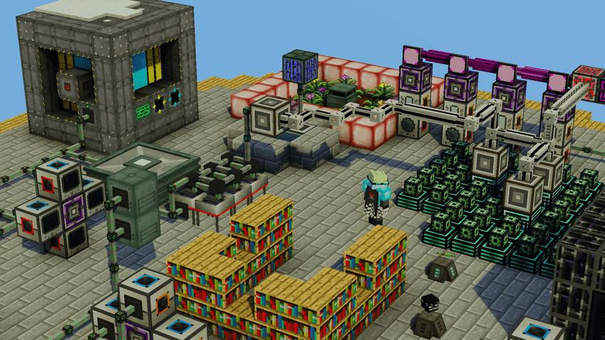 Сервер с модами OneBlock-Mobile №5